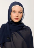 HOUSE OF MODEST- LACİVERT ŞİFON ŞAL - 1