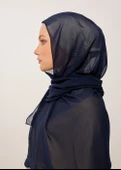 HOUSE OF MODEST- LACİVERT ŞİFON ŞAL - 5