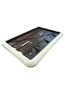 Çerçeveli Motor Plakalık Plaka Altlığı Beyaz 17x26 cm - 3