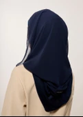 HOUSE OF MODEST-LACİVERT ŞİFON PENYE ŞAL - 5