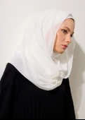 Eşarp - Şifonlu Şal - Beyaz - 1