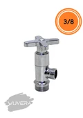 Wuvera TSE Belgeli Koç Başı Aç/Kapa Musluk – 1/2” Dişli Duvar Bağlantılı Pirinç Gövde - 2