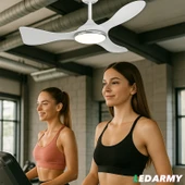 Cata CT-3000 Modern Tavan Vantilatörü Beyaz LED Işıklı ve Uzaktan Kumandalı LED Sessiz Motor Şık Tasarım 3 Renk Moduyla - 3