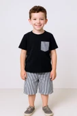 ERKEK ÇOCUK ŞORTLU TAKIM ÇİZGİLİ CEP DETAYLI E15 thumbnail 7