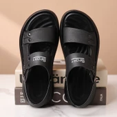 Erkek Deri Plaj Sandalet (Siyah) thumbnail 8