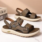 Erkek Deri Plaj Sandalet (Siyah) thumbnail 5