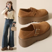 Kadın Platform Loafer Ayakkabı (Haki-1) - 9