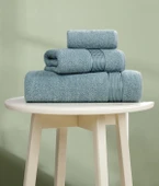 3lü Havlu Seti Ezgi Mint Yeşili 70x140 + 50x85 + 30x50 - 2