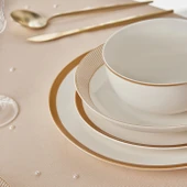 Karaca Forever Bone Gold Line 24 Parça 6 Kişilik Yemek Takımı thumbnail 3