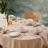 Karaca Forever Bone Gold Line 24 Parça 6 Kişilik Yemek Takımı thumbnail 1