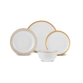 Karaca Forever Bone Gold Line 24 Parça 6 Kişilik Yemek Takımı thumbnail 7