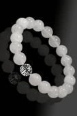 Sertifikalı Mat Kristal Kuvars Taşı Bileklik - Gümüş Aparatlı thumbnail 2