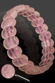 Sertifikalı Rolex Model AAA+ Kalite Gerçek Pembe Kuvars Taşı Bileklik - 1