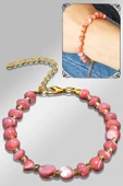 Sertifikalı Amorf Model Pembe Renkli Sedef Taşı Bileklik (Ayarlamalı) thumbnail 1