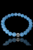 Sertifikalı Mavi Akik Taşı Bileklik - Gümüş Aparatlı thumbnail 1