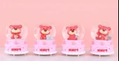 Ayıcıklı Işıklı Kar Küresi 7 Cm Alk3102 - 1