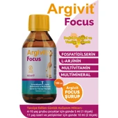 ARGİVİT FOCUS SIVI, FOSFOTİDİLSERİN, L-ARJİNİN, MULTİVİTAMİN VE MULTİMİNERAL İÇEREN TAKVİYE EDİCİ GIDA 150ml şişe thumbnail 4