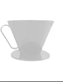 V60 Dripper Filtre Kahve Demleme Aparatı - Beyaz - 1