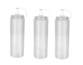 Şeffaf Sos Şişesi - 1000ML Dev Boy 3 Adet - 1