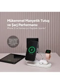 Ttec AirCharger Quattro M MagSafe Uyumlu LED li Kablosuz Hızlı Şarj Standı - 4