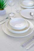 TABAK EVİ Sofia Beyaz Porselen Yemek Takımı 24 Parça 6 Kişilik - 2