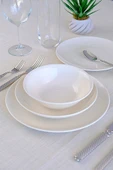 TABAK EVİ Chic Beyaz Porselen Yemek Takımı 24 Parça 6 Kişilik - 5