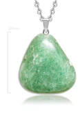 Sertifikalı Ham Işlenmemiş Şekilsiz Doğal Aventurin Taşı Kolye thumbnail 2