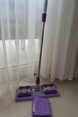 Teleskobik Cam Yer Tavan Silme - İstediğin Bezi Tak Kullan - 4 Mandallı -Yedek Bezli Mop Seti - 2
