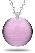 Sertifikalı Yuvarlak Doğal Mor Kuvars Taşı Kolye thumbnail 1