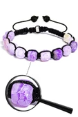Sertifikalı Yüksek Kalite Doğal Mor Akik Taşı Bileklik thumbnail 1