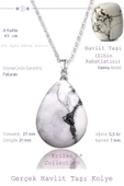 Sertifikalı Damla Model Havlit Taşı Kolye (GÜMÜŞ APARATLI) thumbnail 1