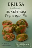 Sertifikalı Tamburlanmış Unakit Taşı Kütle 30-35 mm – Denge ve Uyum Taşı – Gerçek Doğal Taş - 1