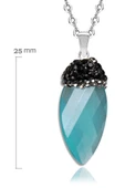 Turkuaz Kristal Kuvars Taşı Kolye thumbnail 2
