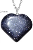 Sertifikalı Kalp Model Gerçek Lacivert Yıldız Taşı Kolye thumbnail 5