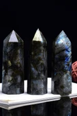 Sertifikalı 1.kalite Doğal Labradorit Taşı Piramit Kazık Obelisk Parça thumbnail 6