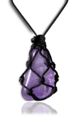 Sertifikalı Ayarlanabilir Doğal Ametist Taşı Kolye thumbnail 1