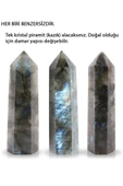 Sertifikalı 1.kalite Doğal Labradorit Taşı Piramit Kazık Obelisk Parça thumbnail 2