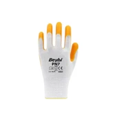 Beybi Nitril Poly PN7 10 Beden Beyaz Sarı Eldiven - 2