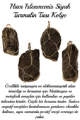 Sertifikalı Xl Ham Işlenmemiş Doğal Turmalin Taşı Kolye (4-5 CM) - 2