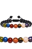 Sertifikalı Öğrenci Bilekliği Akik Lapis Lazuli Kuvars Mercan Kaplan Gözü Kalsit Ametist Doğal Taş Bileklik thumbnail 2