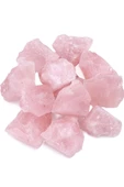 Sertifikalı Ham Işlenmemiş Doğal Pembe Kuvars Taşı Kütle (4-5 Cm) thumbnail 1