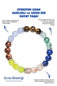 Stres Doğaltaş Unisex Tılsım Bilekliği Kaplan Gözü Akuamarin Morganit Lapis Amazonit Kuvars Mercan thumbnail 1