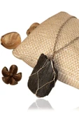 Sertifikalı Xl Ham Işlenmemiş Doğal Turmalin Taşı Kolye (4-5 CM) - 1