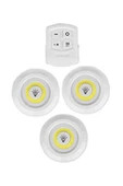 3lü Uzaktan Kumandalı Yapışkanlı Kablosuz Led Spot Lambalar - 2