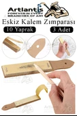 Kalem Zımparası 3 Adet Eskiz Zımpara Kağıdı Füzen Kömür Kalem Karakalem Kalemtraş Kömür Bileme İnce Dişli Çizim Zımpara thumbnail 1