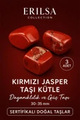 Sertifikalı Kırmızı Jasper Taşı Kütle (3 Adetli) – Dayanıklılık ve Güç Taşı 30-35 mm thumbnail 1