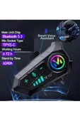 y10 2x Motosiklet Kask İntercom Çift Eşleşme Rgb Işıklı Bluetooth Kulaklık 5,3 - 2