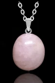 Sertifikalı Aaa Kalite Doğal Pembe Kuvars Taşı Kolye thumbnail 1