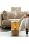 Mum Işığı Görünümlü Taşınabilir 125ml Kapasiteli Işıklı Aroma Yayıcı Hava Nemlendirici - 5