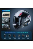 Q28 Motosiklet Kask Bluetooth Kulaklık 1080p Kamera Interkom Kulaklık Su Geçirmez Intercom - 5